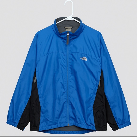 The North Face Women’s XL Blue Black Fleece-Lined Softshell Windbreaker Jacket - Picture 2 of 8